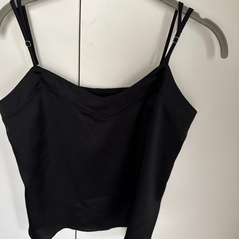 Black Silk top - free people
